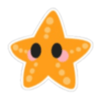 Starfish Sticker - Rare from Pets Plus Sticker Pack